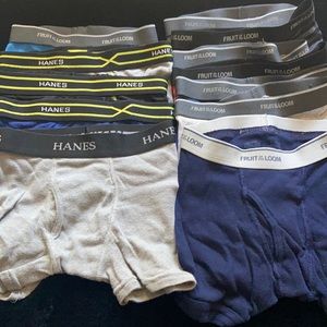 Boys Hanes and Fruit of the Loom underwear